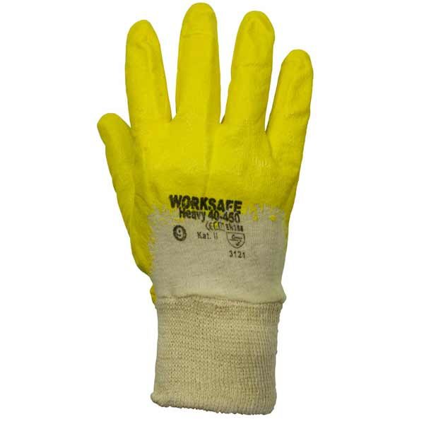 144 Paar Nitril- Handschuhe gelb mit Strickbund
