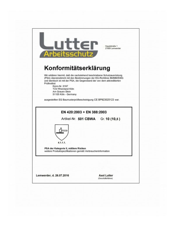 Rind-/Spaltlederhandschuh – Bild 4